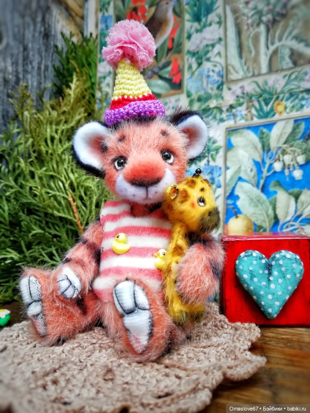 Тигр Яша и жирафа — Авторские игрушки (фото 2)