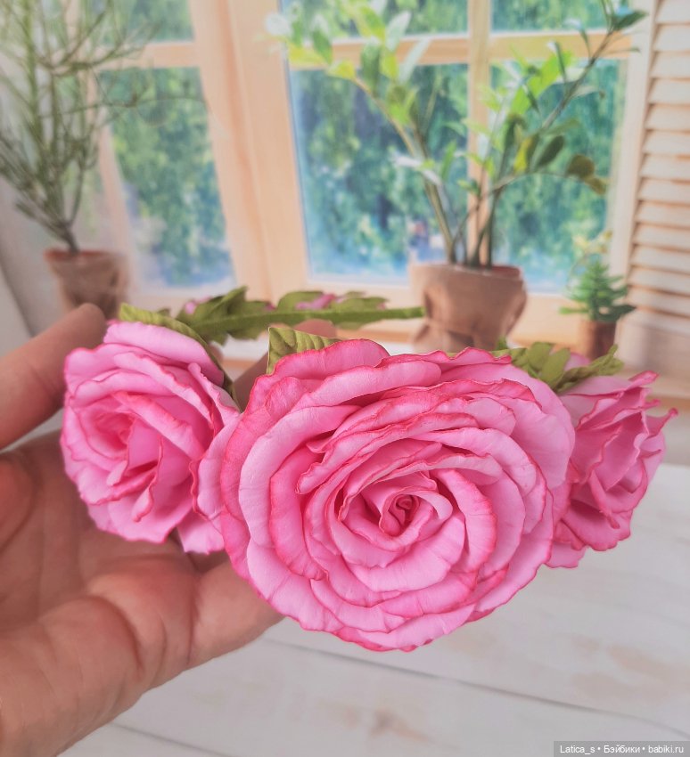Ободок розы — Украшения и очки для кукол