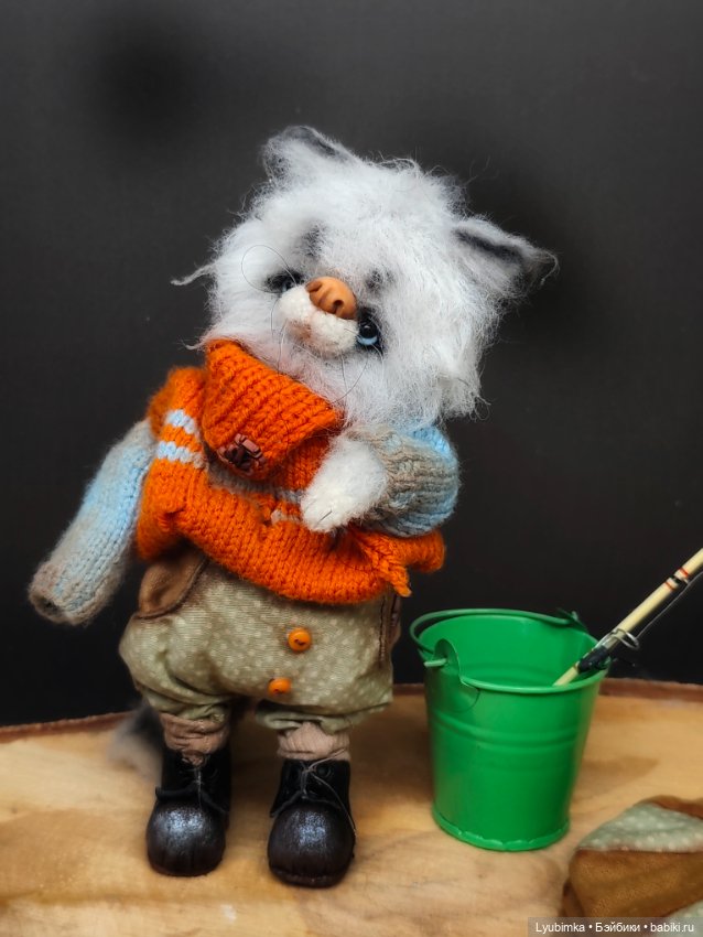 Котик рыбак — Авторские игрушки (фото 6)