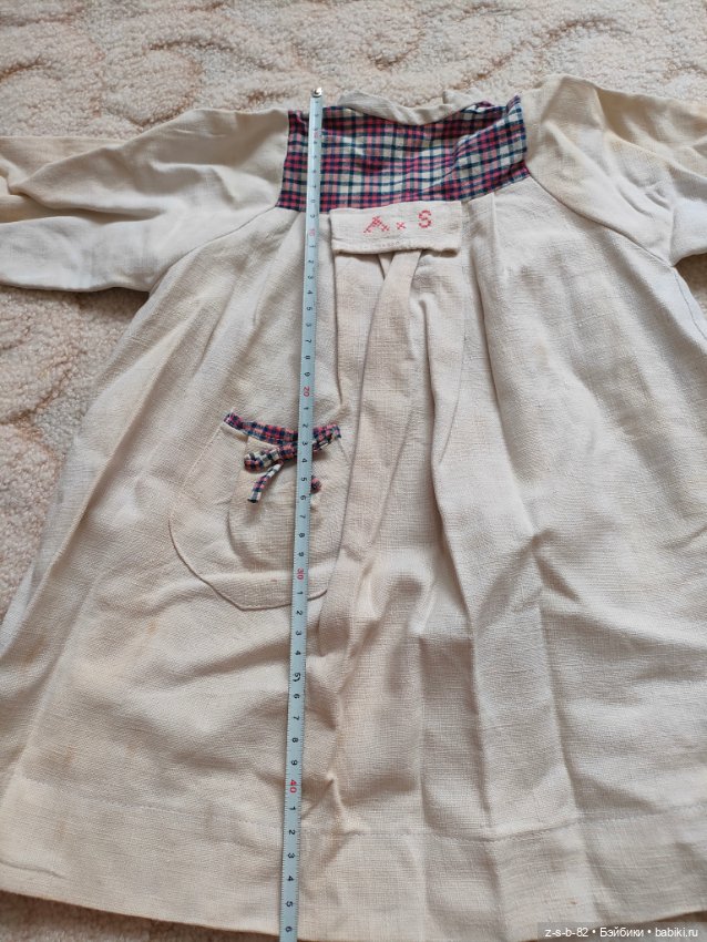 Антикварное льняное платье и песочник (фото 9)