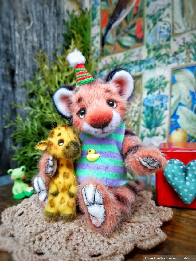 Тигр Гриша и жирафа — Авторские игрушки (фото 6)