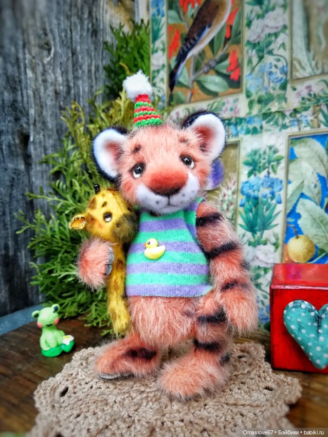 Тигр Гриша и жирафа — Авторские игрушки (фото 5)