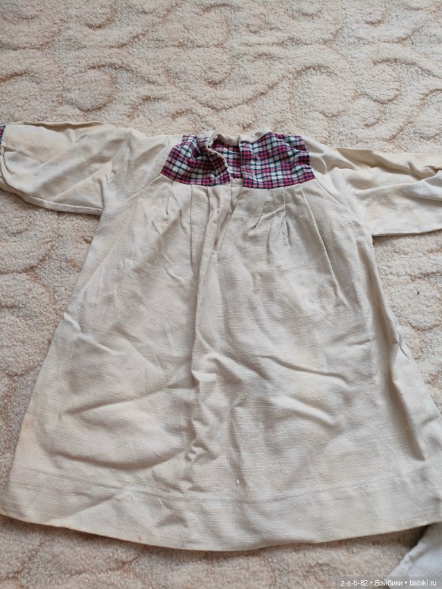 Антикварное льняное платье и песочник (фото 5)