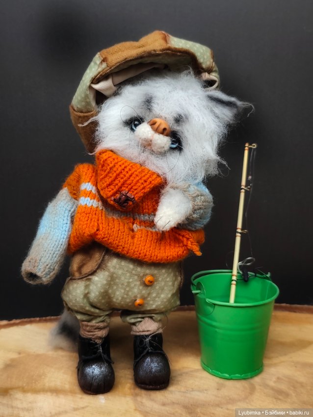 Котик рыбак — Авторские игрушки (фото 9)