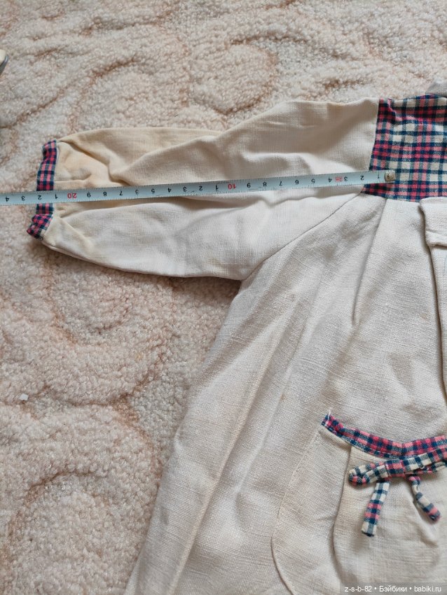 Антикварное льняное платье и песочник