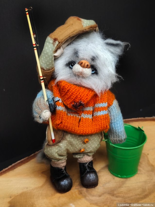 Котик рыбак — Авторские игрушки (фото 2)