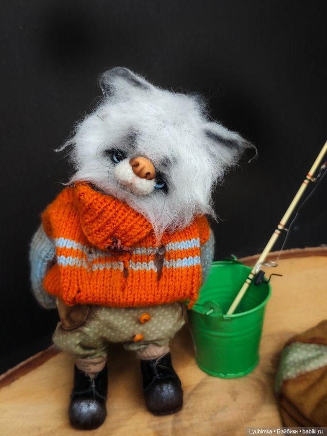 Котик рыбак — Авторские игрушки (фото 4)