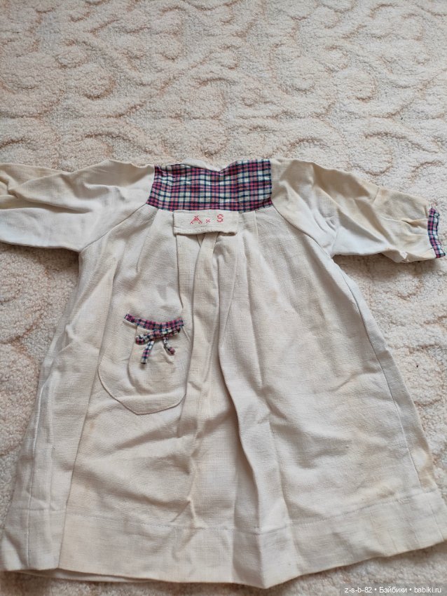 Антикварное льняное платье и песочник (фото 3)