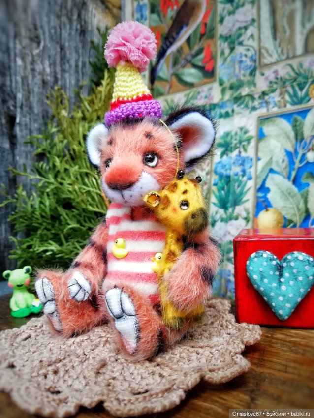Тигр Яша и жирафа — Авторские игрушки (фото 3)