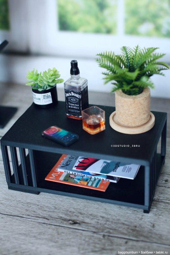 Столик журнальный 1:6 — Аксессуары для кукольных фотосессий