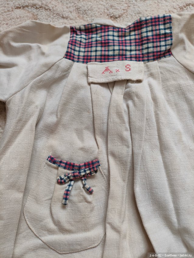 Антикварное льняное платье и песочник (фото 4)