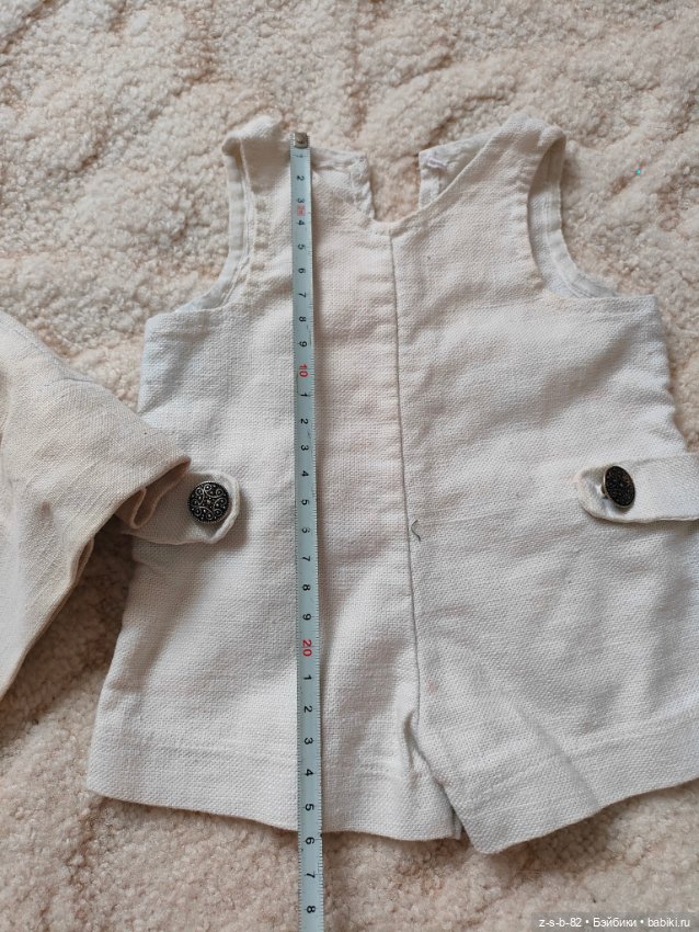 Антикварное льняное платье и песочник (фото 7)