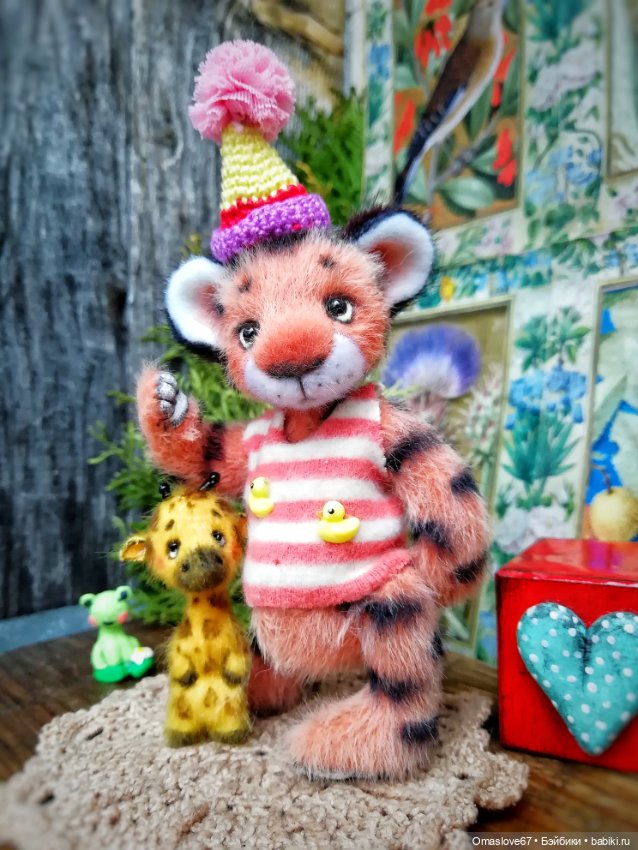 Тигр Яша и жирафа — Авторские игрушки (фото 4)