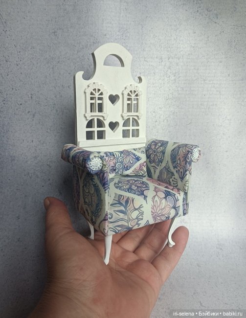 ЦЕНА СНИЖЕНА 1 день, до 3 апреля Кресло "Mila" с пледом и подушками. Куклам от 15 до 22 см (фото 6)