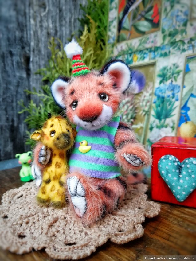 Тигр Гриша и жирафа — Авторские игрушки (фото 4)