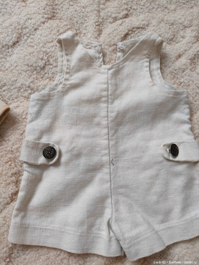 Антикварное льняное платье и песочник (фото 2)