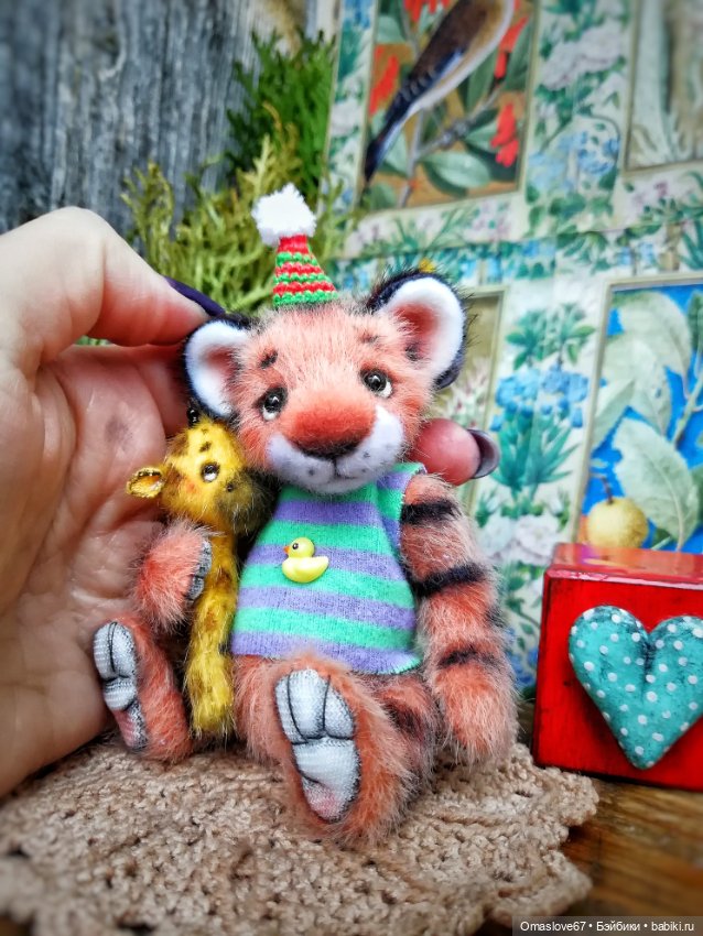 Тигр Гриша и жирафа — Авторские игрушки (фото 2)