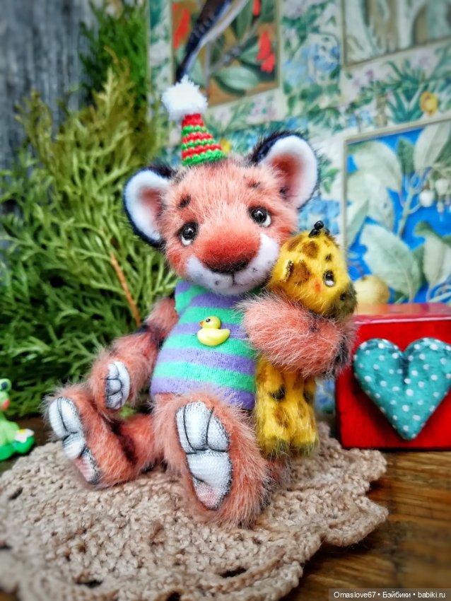 Тигр Гриша и жирафа — Авторские игрушки (фото 3)