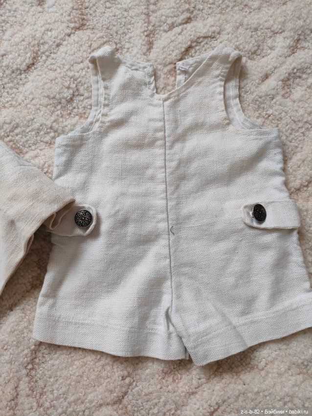 Антикварное льняное платье и песочник (фото 6)