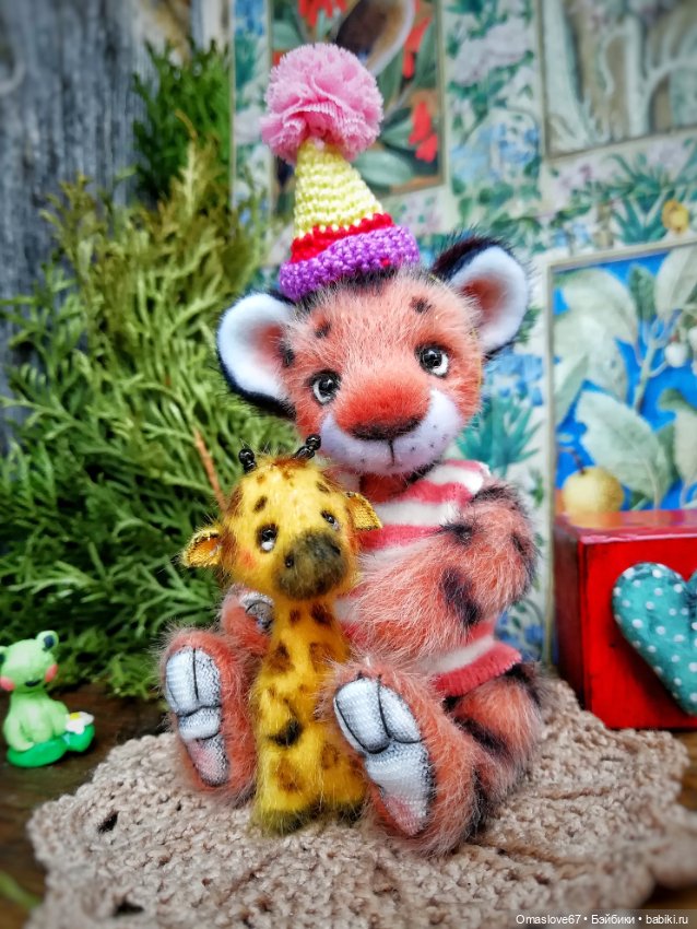 Тигр Яша и жирафа — Авторские игрушки (фото 5)