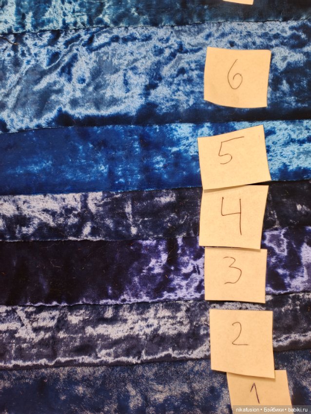 Плюш СССР натуральный синий (фото 2)