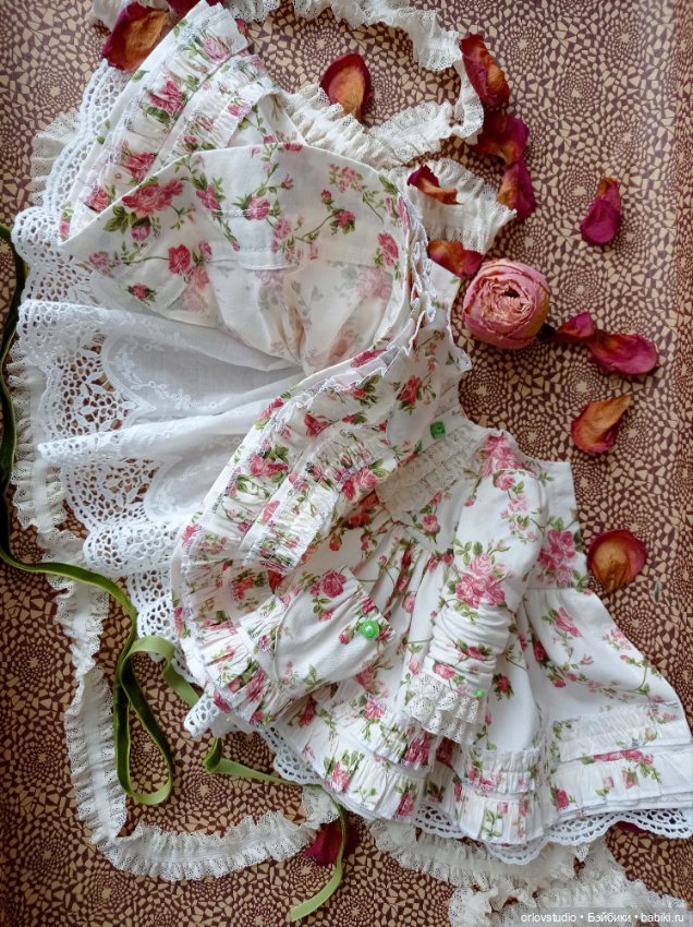 🌸🌸🌸Платье "Прованс" для кукол Готц и Цвергназе/Zwergnase (фото 5)