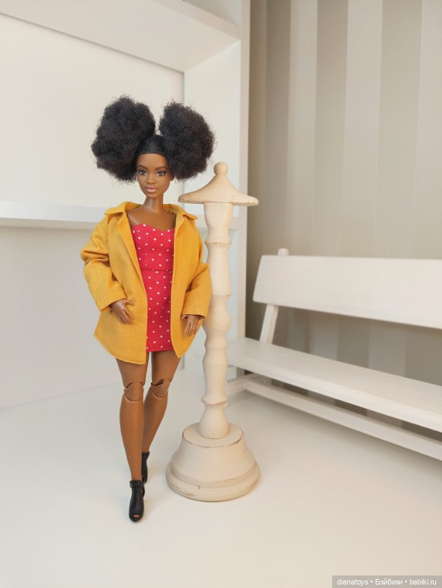 Комплект одежды для кукол Барби пышка curvy Платье и рубашка (фото 3)