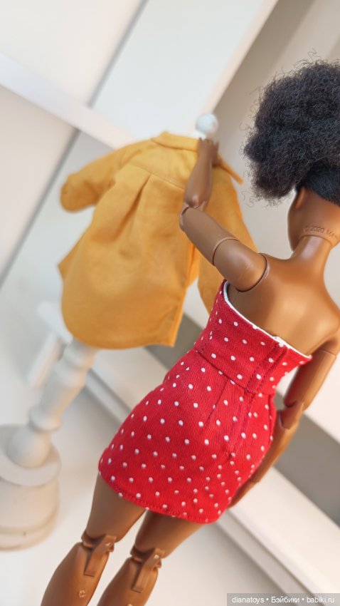 Комплект одежды для кукол Барби пышка curvy Платье и рубашка (фото 8)