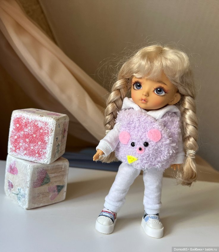 Безрукавки на желтую лати и кукол подобного размера-16 см (фото 3)