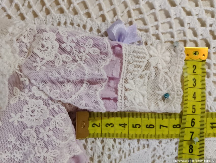 Батистовое платье для антикварных кукол и реплик на рост 43-47см