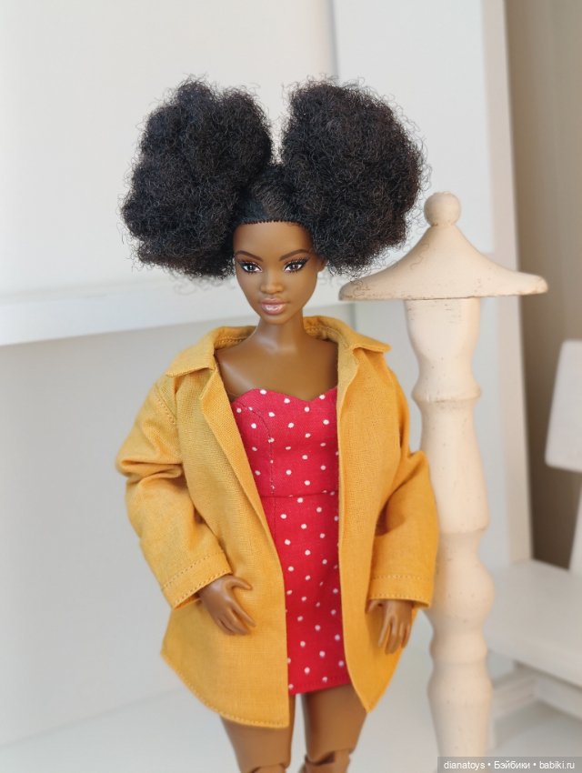 Комплект одежды для кукол Барби пышка curvy Платье и рубашка