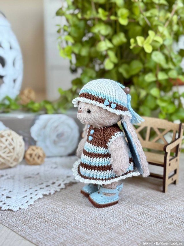 Мини тедди зайка Фани (рост 11 см) (фото 7)