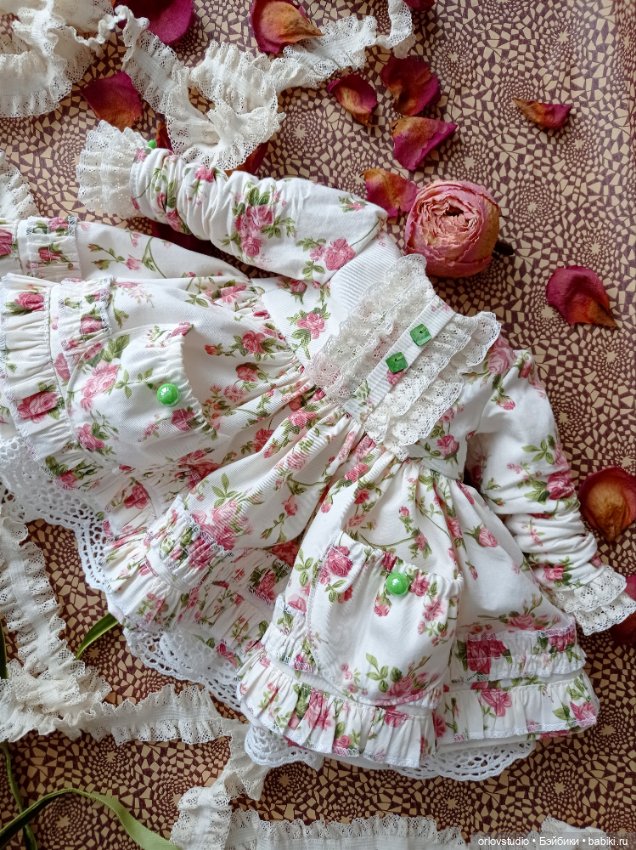 🌸🌸🌸Платье "Прованс" для кукол Готц и Цвергназе/Zwergnase (фото 6)