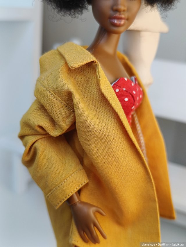 Комплект одежды для кукол Барби пышка curvy Платье и рубашка (фото 6)