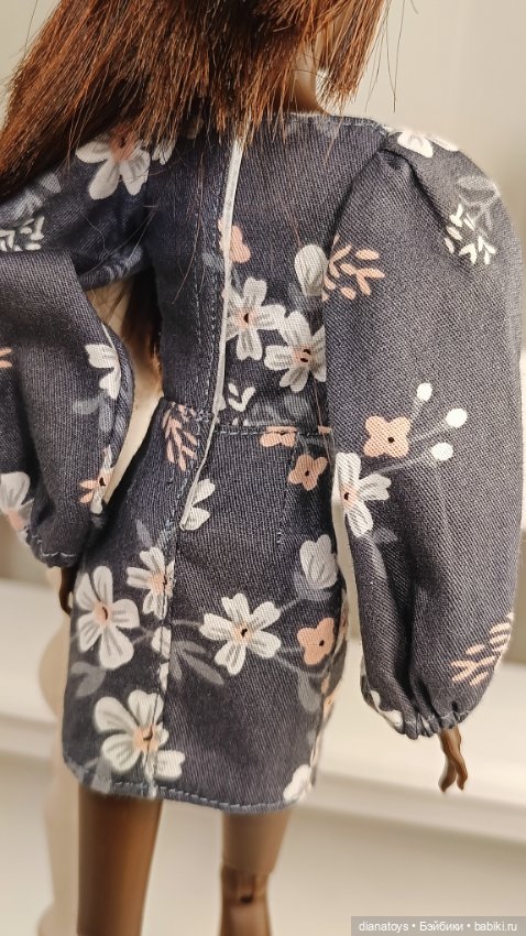 Одежда для Барби Платье с цветами для кукол формата 1:6 , Поппи и т.п (фото 4)