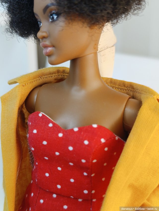 Комплект одежды для кукол Барби пышка curvy Платье и рубашка (фото 7)