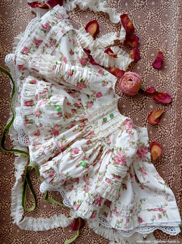🌸🌸🌸Платье "Прованс" для кукол Готц и Цвергназе/Zwergnase (фото 4)