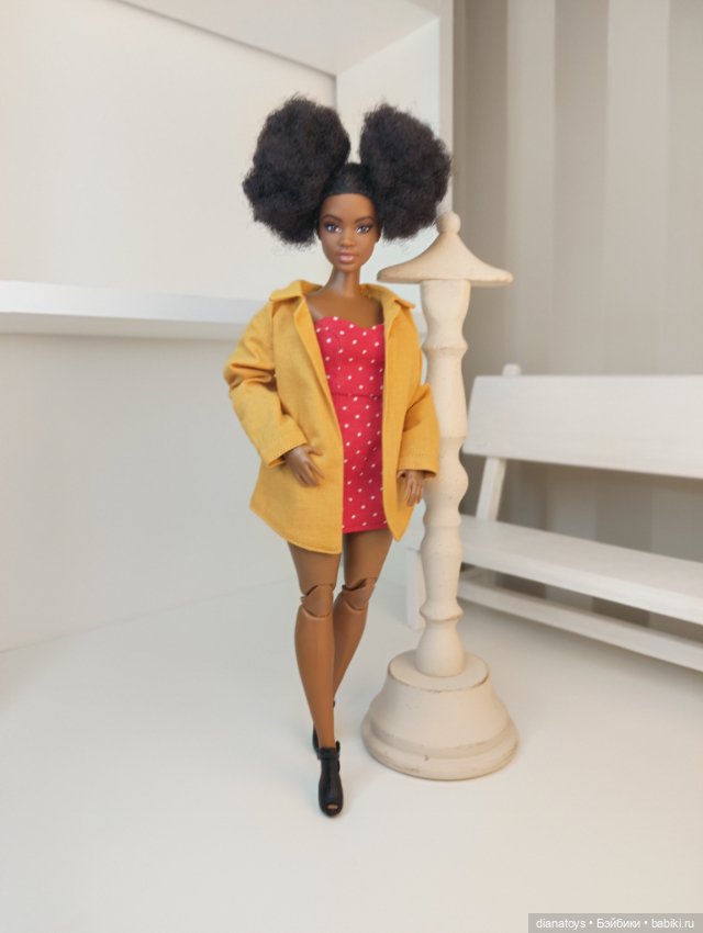 Комплект одежды для кукол Барби пышка curvy Платье и рубашка (фото 2)