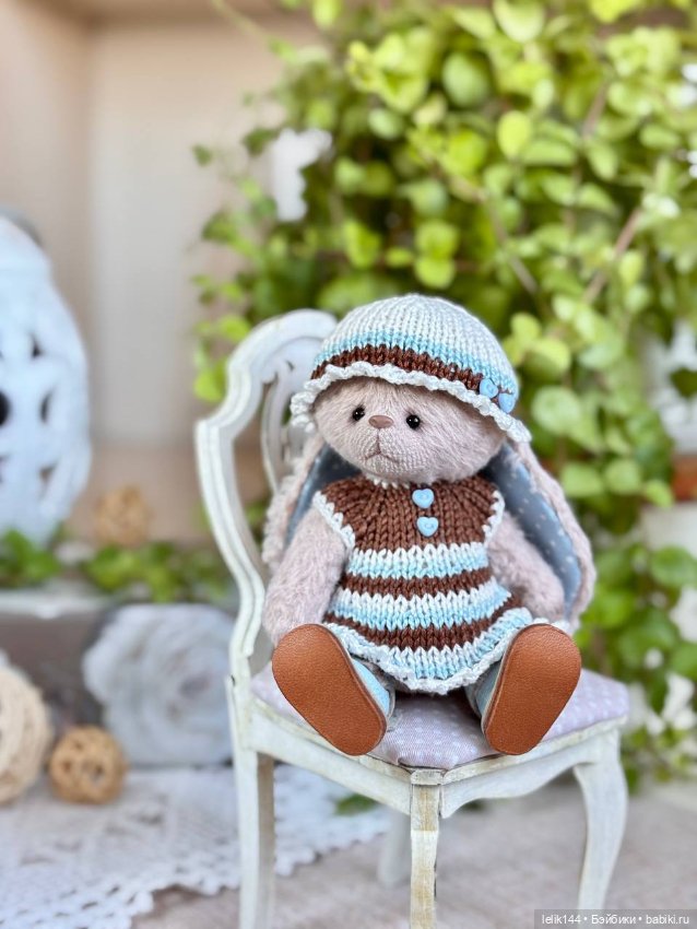 Мини тедди зайка Фани (рост 11 см) (фото 8)