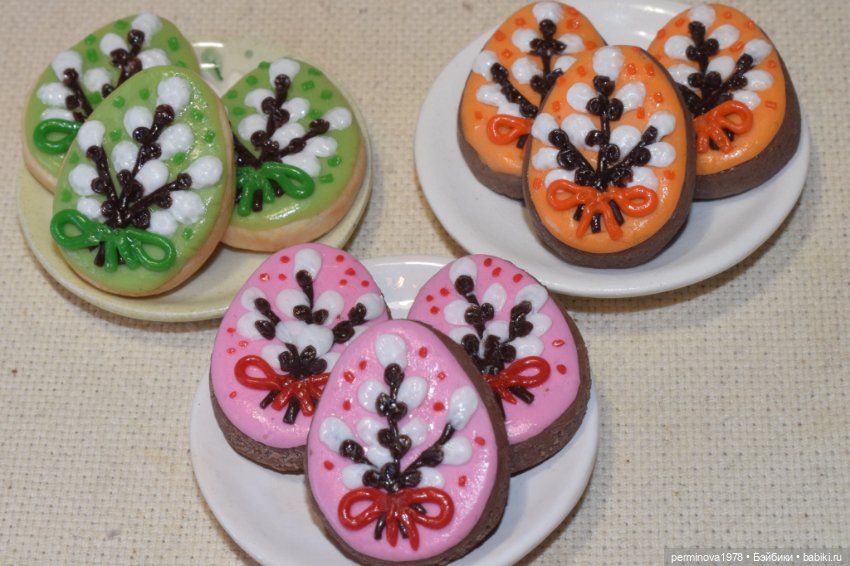 Пасхальные наборы. Куличи и пряники для кукол 1 к 4 (фото 2)