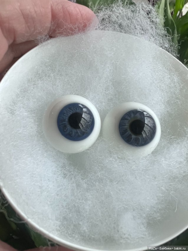 Глаза для кукол стекло Lauscha (24 и 26 мм) (фото 3)