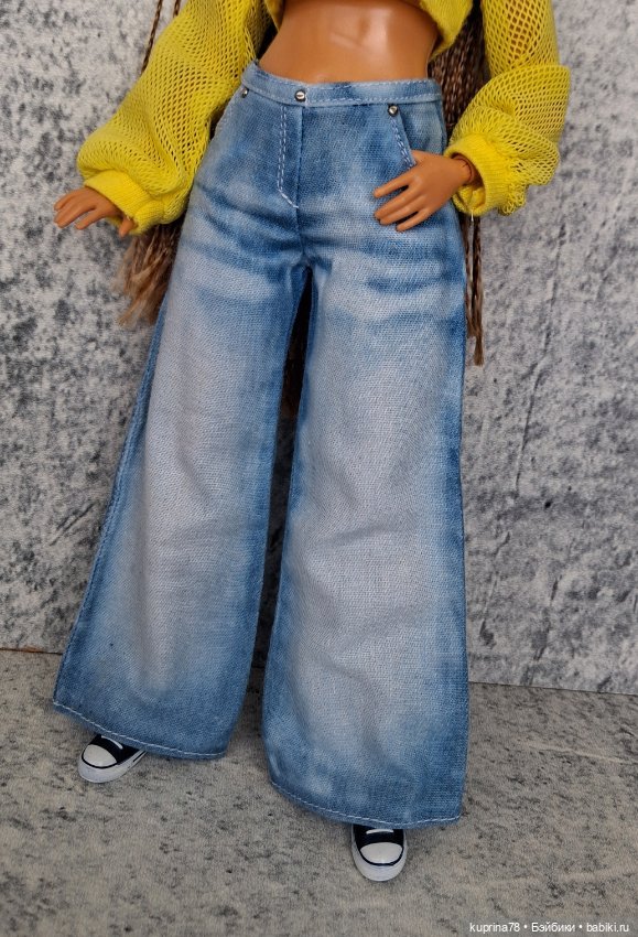 Джинсы на барби пышку — Одежда для кукол (фото 2)