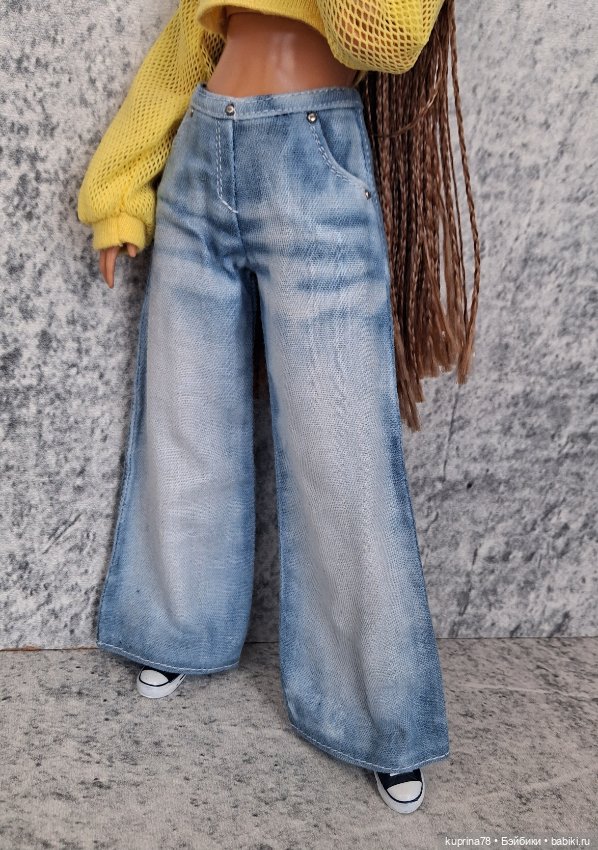 Джинсы на барби пышку — Одежда для кукол (фото 5)