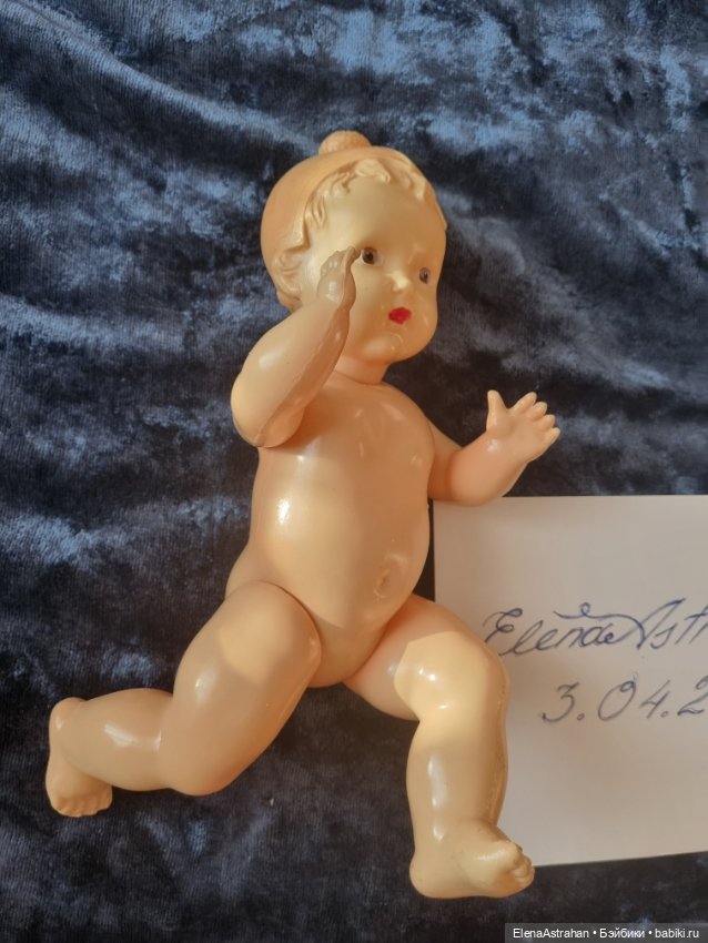 Кукла антикварная Целлулоид Пупс в шапочке ОХК Целлулоидная кукла (фото 5)