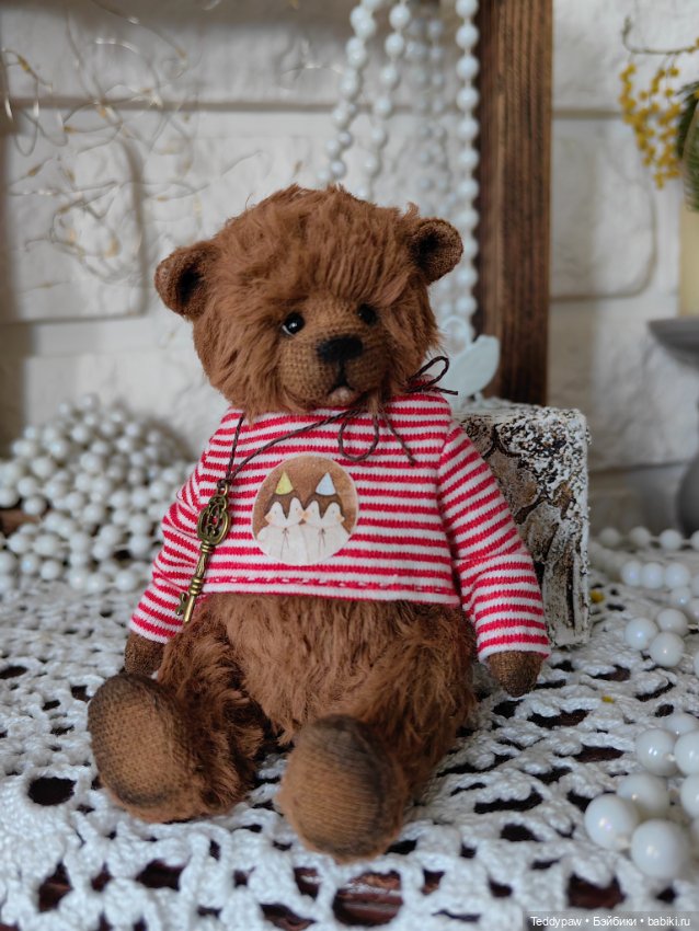 Мишка тедди Щоколадка — Авторские игрушки (фото 4)