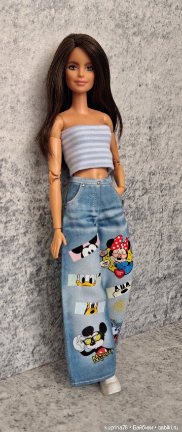 Джинсы с принтами на барби стандарт или невысокую (фото 3)