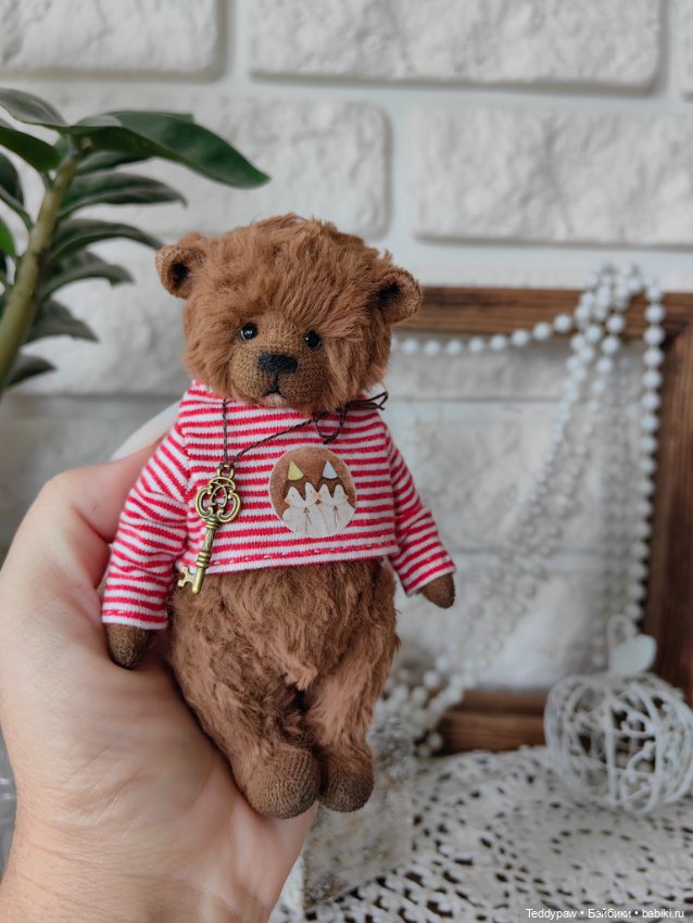Мишка тедди Щоколадка — Авторские игрушки (фото 3)
