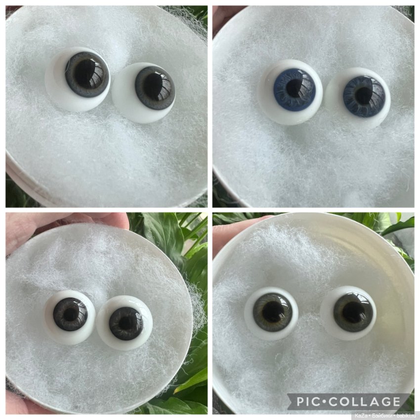 Глаза для кукол стекло Lauscha (24 и 26 мм) (фото 7)