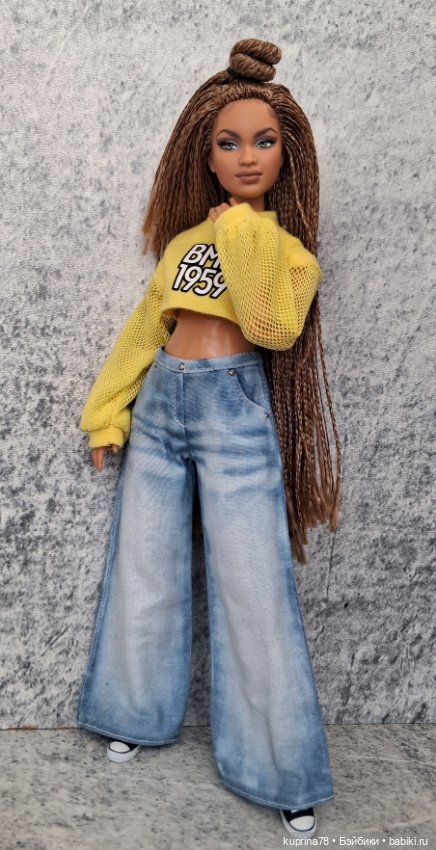 Джинсы на барби пышку — Одежда для кукол (фото 4)