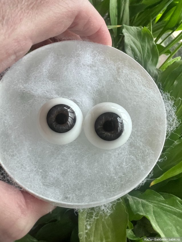 Глаза для кукол стекло Lauscha (24 и 26 мм) (фото 2)